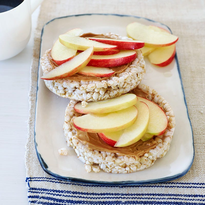 Peanut Butter and Apple Rice Cakes
