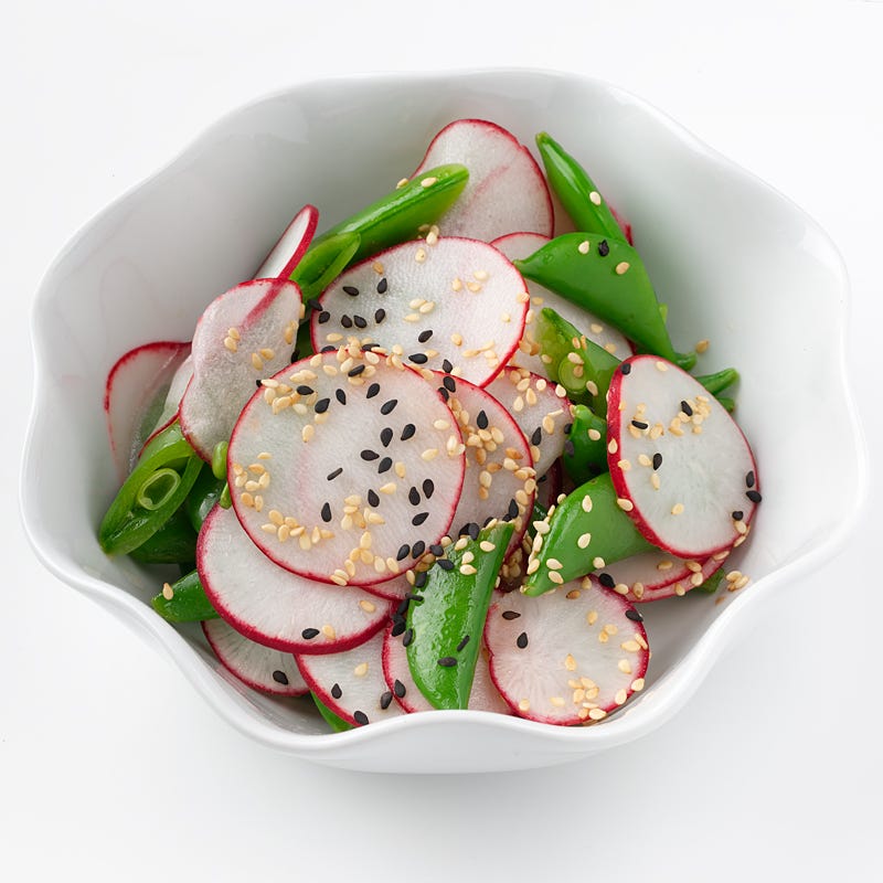 Asian Radish and Sugar Snap Pea Salad