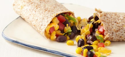 Corn and Black Bean Burrito