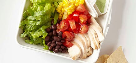 Chicken Taco Salad with Cilantro-Lime Dressing