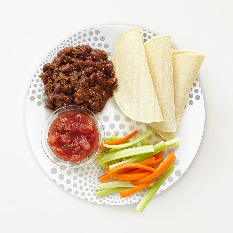 Portion Plate Veggie Chili Wraps