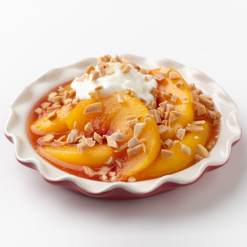 Mini Crustless Peach Pie