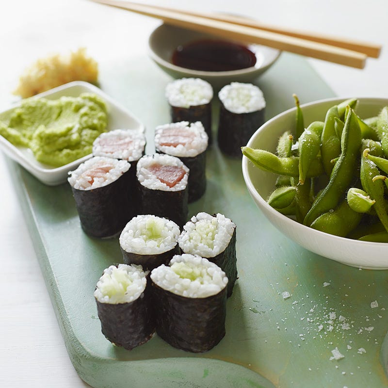 Sushi Take Out with Edamame