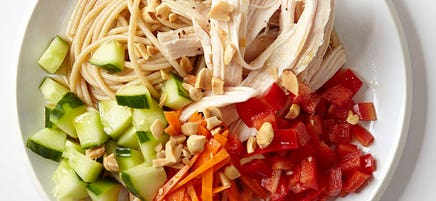 Sesame Noodle Salad with Chicken and Peanuts