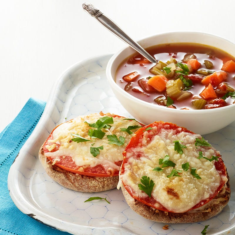 Grilled Cheese and Homemade Vegetable Soup