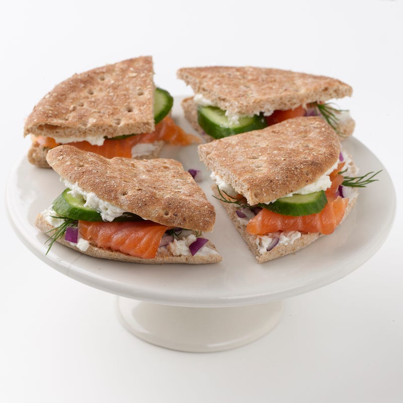 Smoked salmon tea sandwich