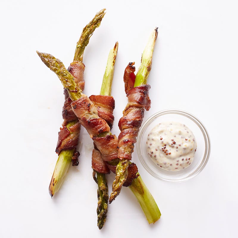 Bacon-Wrapped Asparagus with Dijon Dipping Sauce