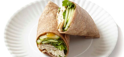 Chicken Curry Wrap with Mango Chutney