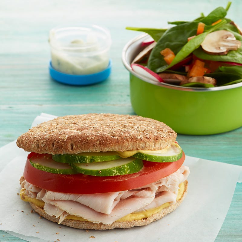 Turkey Sandwich and Side Salad