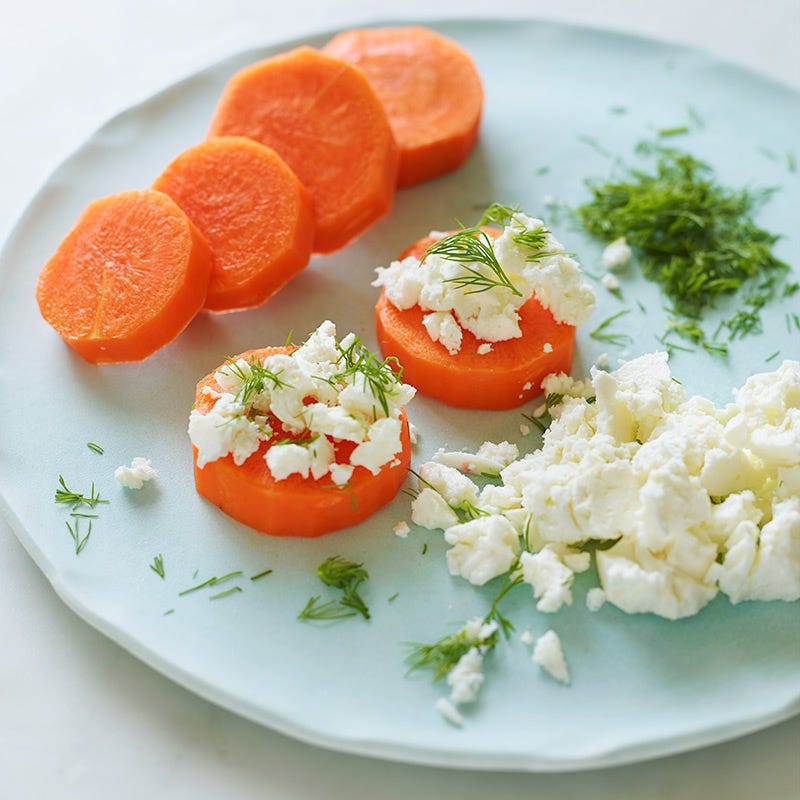 Carrot "Crackers" with Feta and Dill