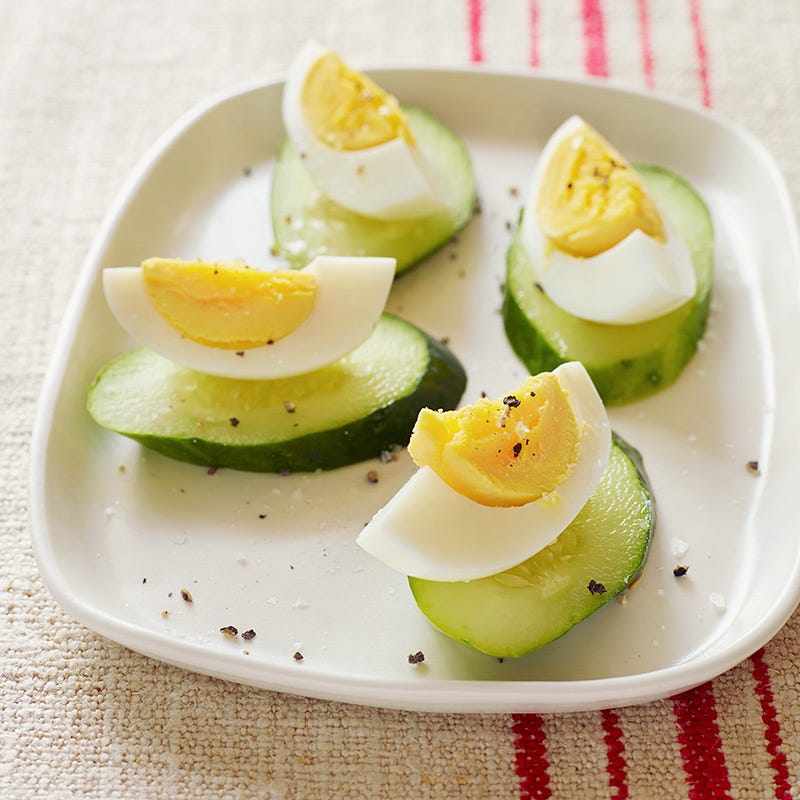 Eggs with Cucumber Rounds