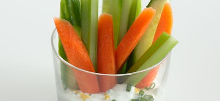 Crudités Cup with Garlic-Herb Dip