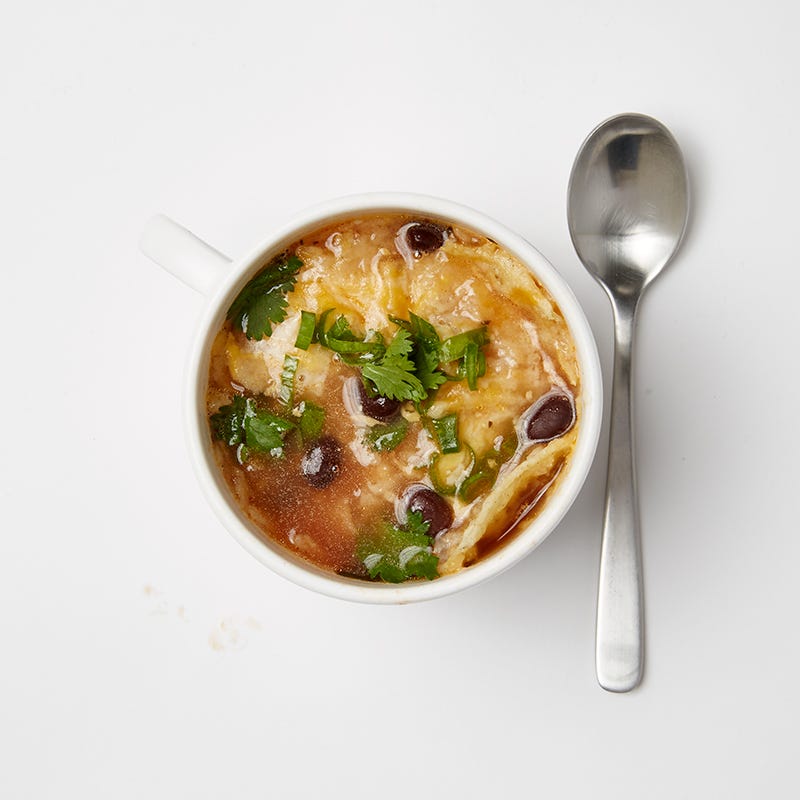 Black Bean & Tortilla Mug Soup