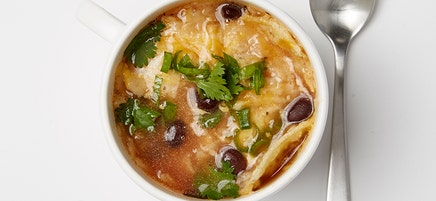 Black Bean & Tortilla Mug Soup