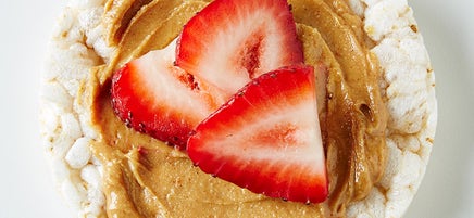 PB and Strawberry Rice Cake
