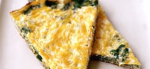 Frittata aux épinards et au cheddar