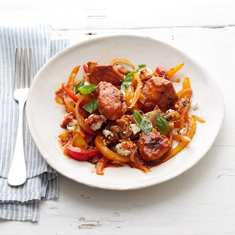 Photo de Sauté de poulet aux poivrons et fromage de chèvre par WW