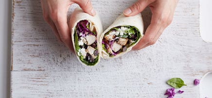 Burritos au poulet grillé et au fromage
