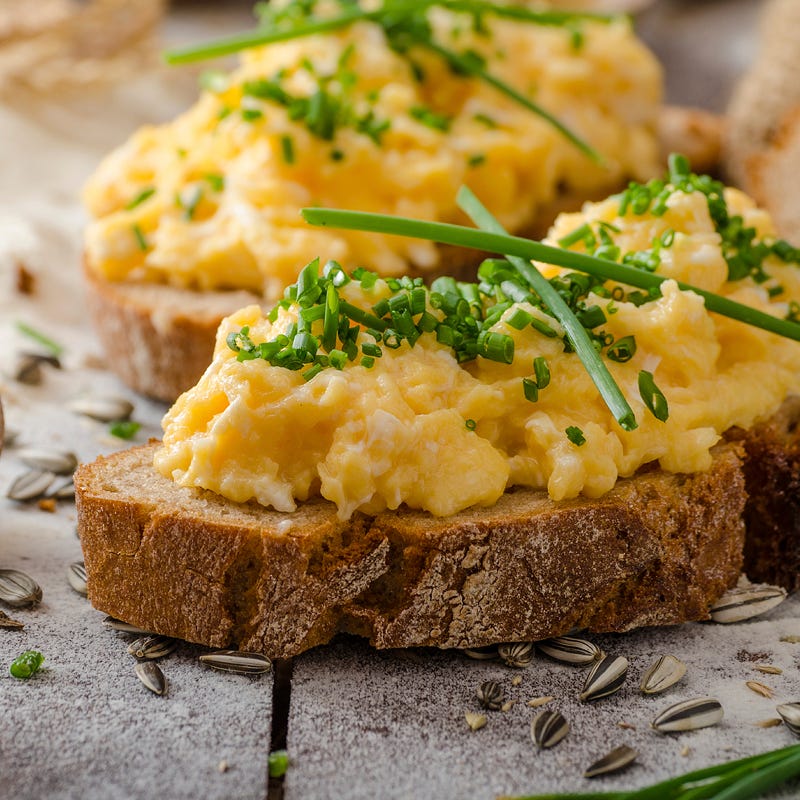 Photo of Scrambled eggs on toast by WW