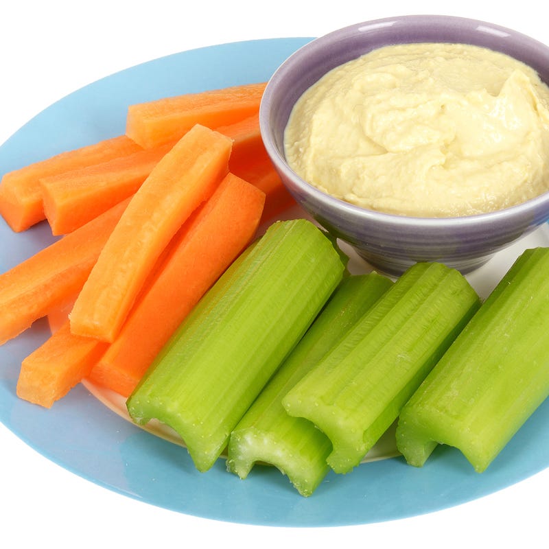 Photo of Chickpea mash with carrot and celery sticks by WW