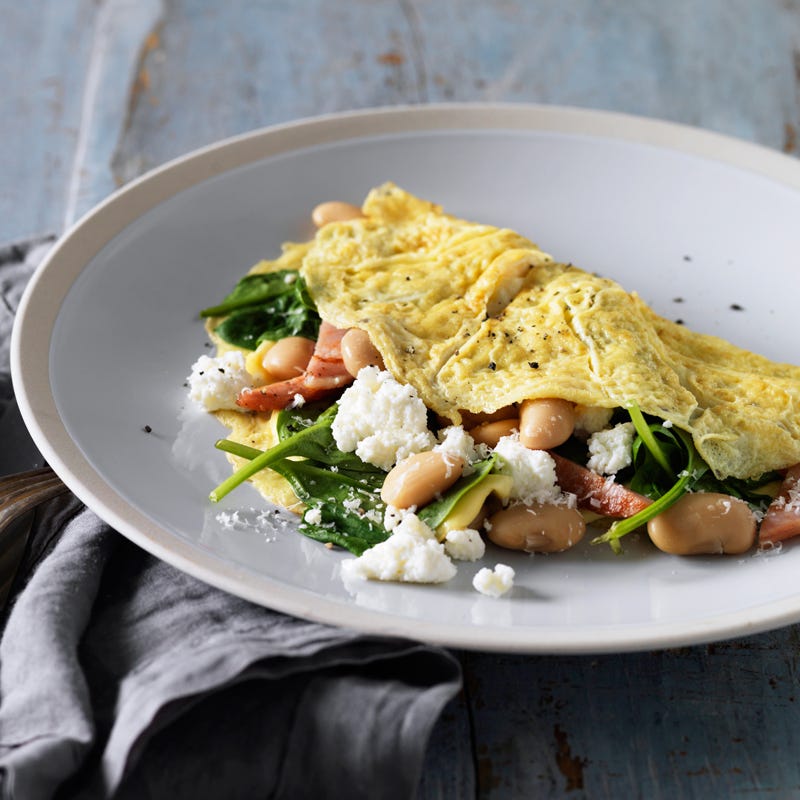 Photo of Bacon, bean & spinach omelette by WW