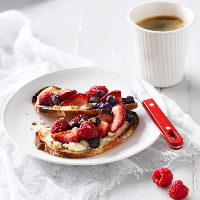 Photo of Grilled berries on toast by WW