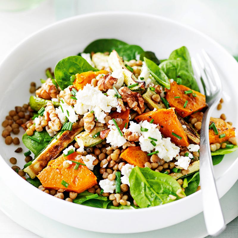 Photo of Roasted pumpkin, lentil & ricotta salad by WW