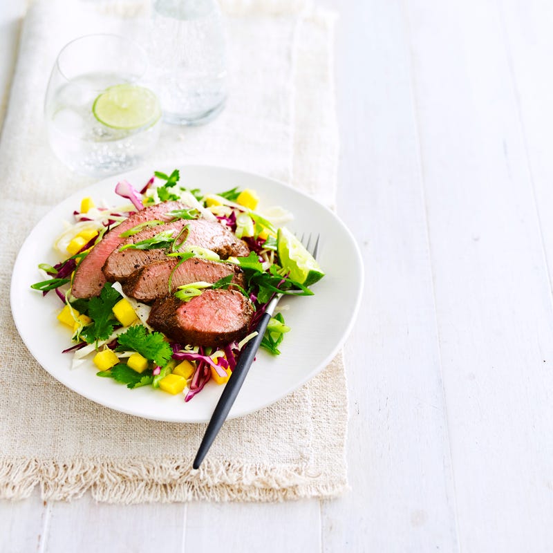 Photo of Cajun lamb back-strap with mango & cabbage coleslaw by WW