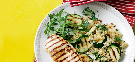 Poulet citronné et boulgour aux courgettes