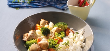 Émincé de poulet au soja et cacahuètes