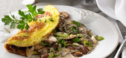 Omelette mit Pilzfüllung