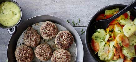 Chou-rave, carottes et burgers