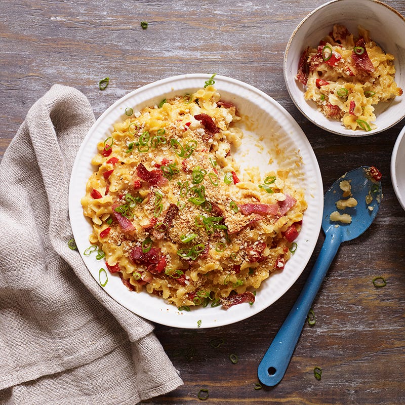 Bacon and sharp cheddar macaroni and cheese