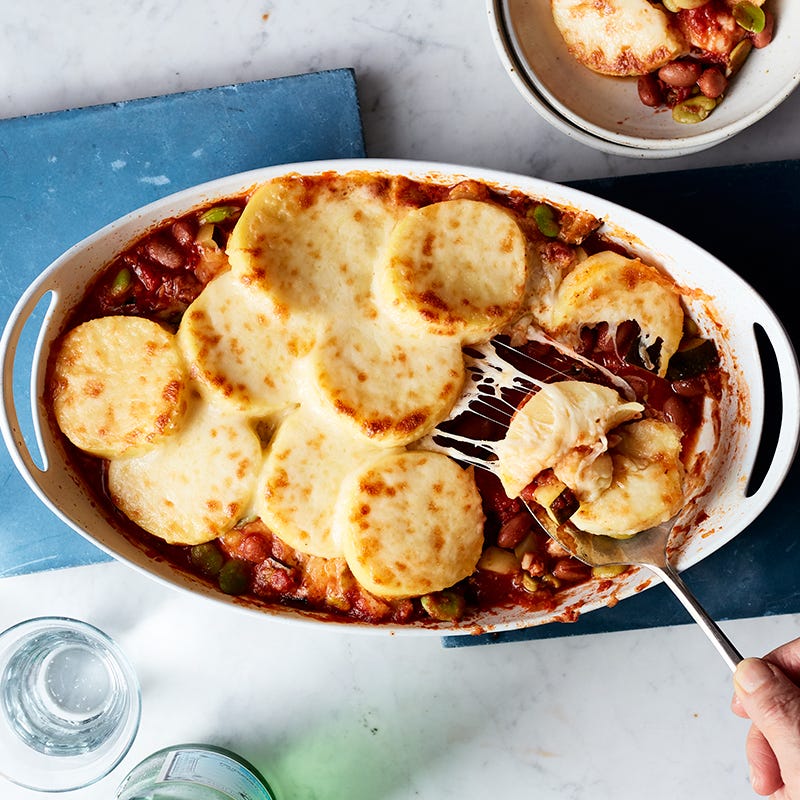 Polenta and vegetable casserole
