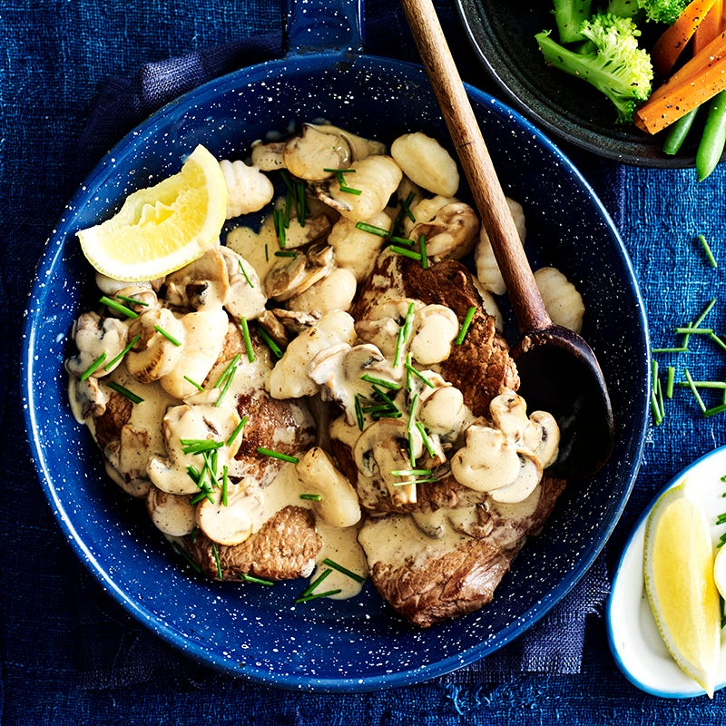 Photo of Veal scaloppini with mushroom marsala sauce and gnocchi by WW