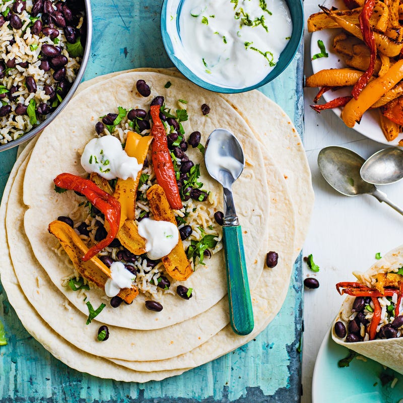 Photo of Black bean roasted pepper burritos by WW