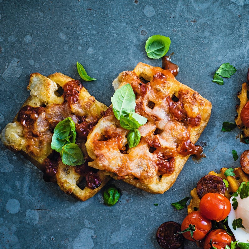 Photo of Pizza-style potato waffles by WW