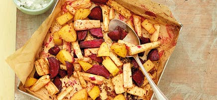 Légumes au four et dip au séré