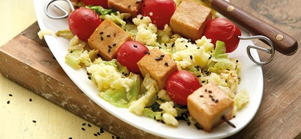 Brochettes de tofu