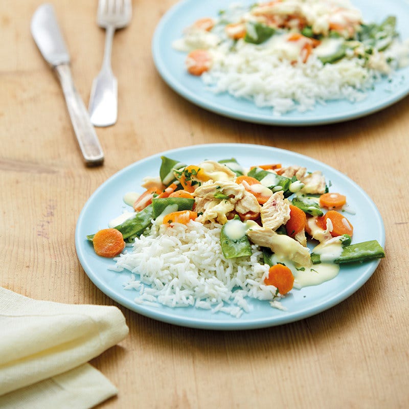 Pouletragout mit Kefen