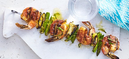 Prosciutto-Wrapped Shrimp Kebabs