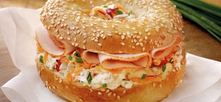 Bagel et séré à la carotte