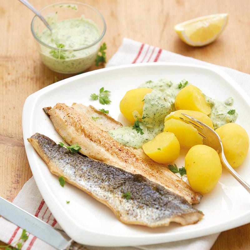 Forellenfilets mit Grüner Sauce