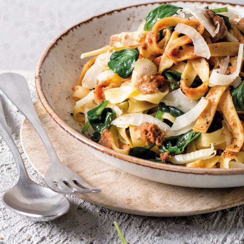 Tagliatelle mit Spinat