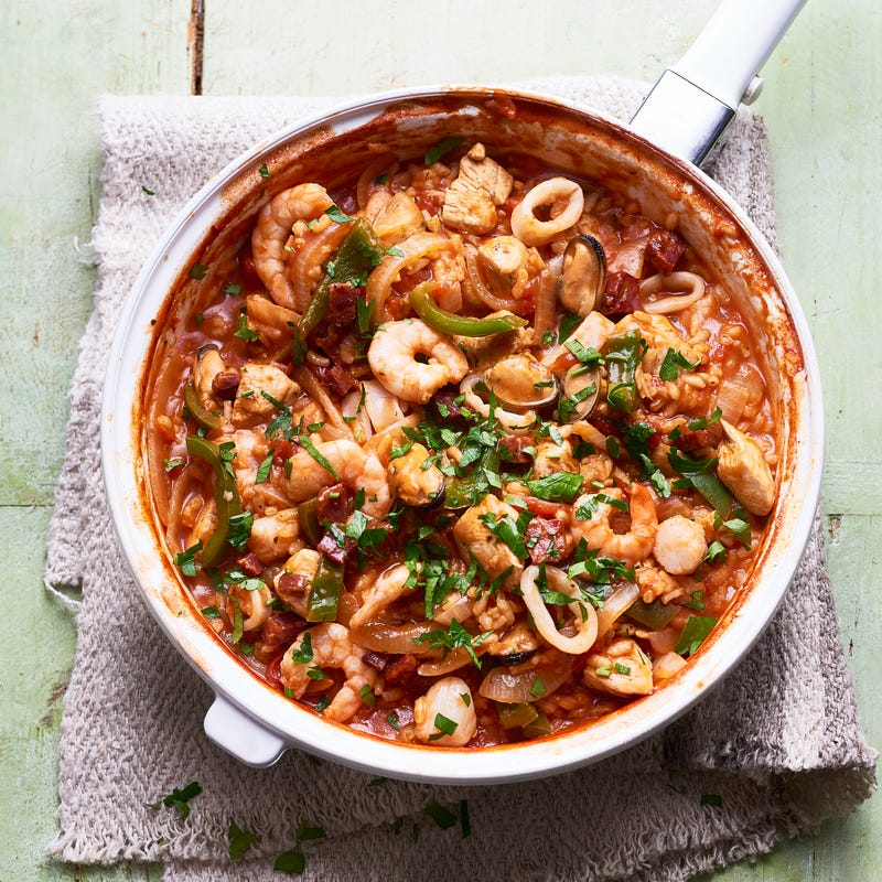 Photo of Paella with chicken, seafood & chorizo by WW