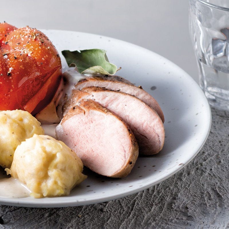 Schweinefilet mit Klößen
