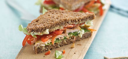 Indisches Sandwich mit gebratener Pouletbrust