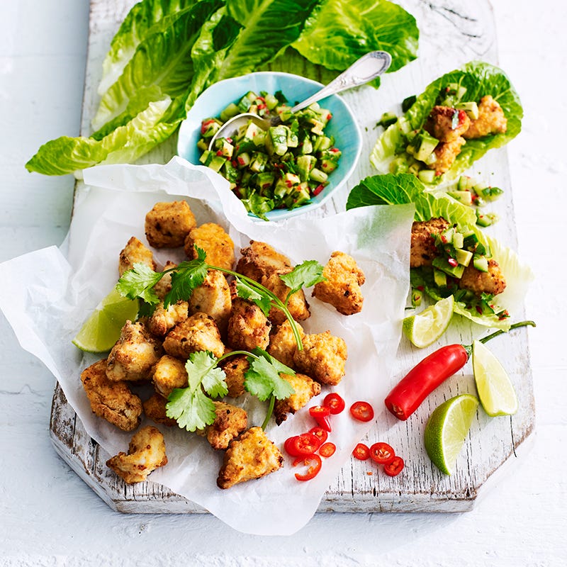 Airfryer Mexican crisp and spicy chicken parcels