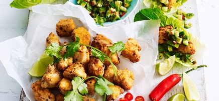 Air fryer Mexican crisp and spicy chicken parcels