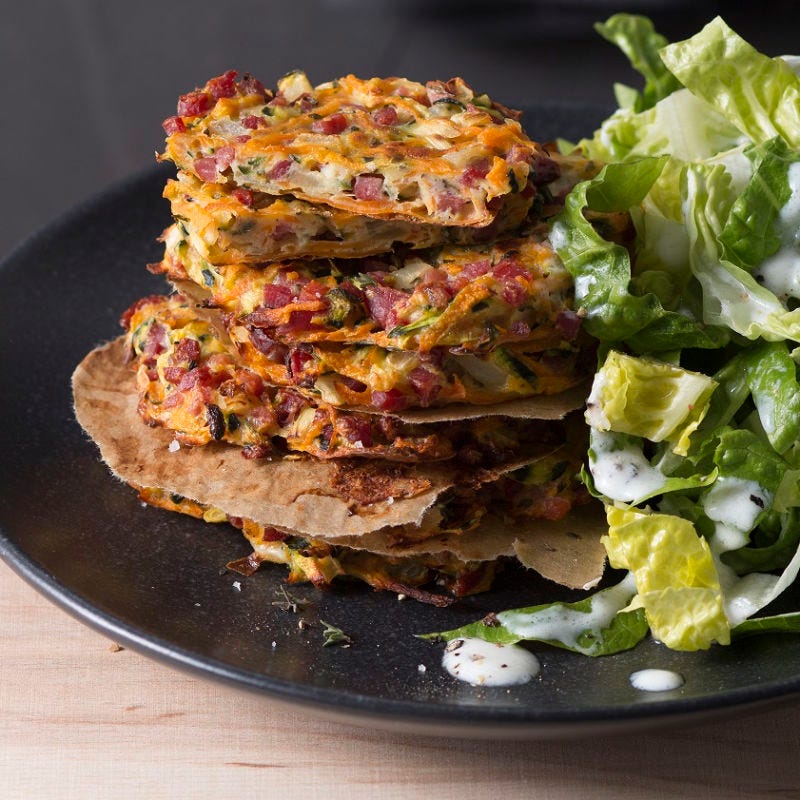 Schinken-Gemüse-Puffer